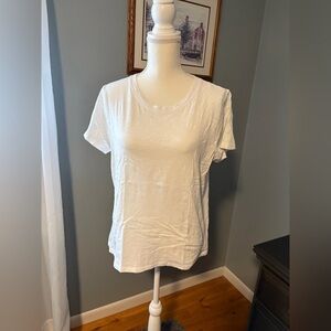 J. Crew White Short Sleeve Tee